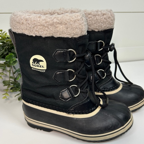 SOREL Black Boots Winter Shoes Yoot Pac Nylon Upper Waterproof Outdoor US Size 3 - Picture 2 of 12